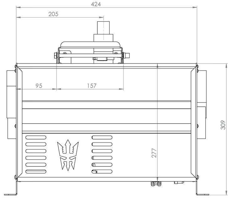 основные размеры отопителя wallas SPARTAN